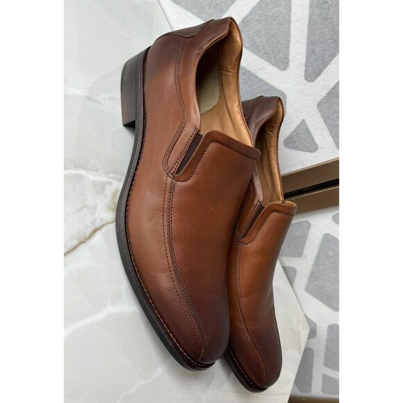 New Johnston & Murphy Lewis Venetian Slip On Shoes Men 13 Brown Leather Loafers main image 9